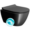 GSI PURA závesná WC misa, Swirlflush, 36x50cm, čierna dual-mat SPH 881626