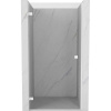 Mexen, Mexen Lunar-B Otočné ľavé sprchové dvere 80 cm, transparentné, biele - 832-080-000-20-00-L