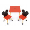 Detský drevený stolík + 2 stoličky Mickey Mouse Iconic, WD16731