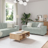 zahrada-XL 3-dielny ratanový set so zamatovými vankúšmi v svetlosivej farbe 3324639