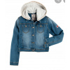 Detská bunda - Džínsová bunda G R. 146 (Diana Katana s odnímateľnou chladnou klubom 152 kapucňou)