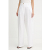 Nohavice Tommy Hilfiger biela farba, široké, vysoký pás, WW0WW45780 42