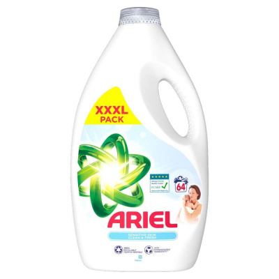 Ariel Sensitive & Baby Skin Clean & Fresh tekutý prací prostriedok 3,2 l - 64 umytí Ariel