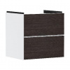 Hansgrohe Xevolos E - Umývadlová skrinka 58x58x48 cm, 2 zásuvky, matná biela/tmavý dub 54175730