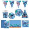 GODAN Detská narodeninová sada Stitch a Angel, 12 osôb, 78 ks 8595596329373