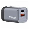 Verbatim GaN cestovní nabíječka do sítě USB 3.0, USB C vyměnitelné vidlice C,G,A