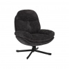 SIGNAL MEBLE Relaxačné kreslo HARPER, čierny mat/čierna tap. 242
