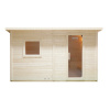 HOME DELUXE Vonkajší saunový domček s predsieňou TALO XL - 400 x 217 cm pre 5 osôb