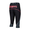 PitBull West Coast - dámske fitness 3/4 legíny COMPRESSION čierno/koralové XS