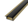 LEDprodukt LED lišta zapustená - SIMPLE Champagne Dĺžka: 1m, Typ krytky: Čierna krytka zaklapávacia (difúzor)