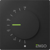 ENGO Controls ESIMPLE-230B - Regulátor teploty, 230 V, čierny, denný, povrchová montáž s gombíkom