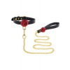 Taboom Wild Roses Collar & Leash, obojok a vodítko z umelej kože