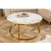 Luxusný konferenčný stolík v mramorovom vzhľade Elegance biely 80cm