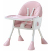 Stolička na kŕmenie KDK03 4v1 ružová + košík a kolieska ZDARMA