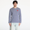 Tričko Comme des Garçons PLAY Stripe Emblem x Metalstone Long Sleeve Tee UNISEX Navy/ White S S