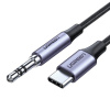 Ugreen 30633 audio kábel 1 m 3.5mm USB Typ-C Čierna, Strieborná (UG30633)