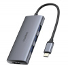 Adaptér 7 v 1 Choetech HUB-M19 USB-C (strieborný)