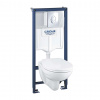 Grohe Solido Set predstenovej inštalácie, klozetu a dosky, SoftClose, tlačidlo Skate Air, chróm 39192000-GR