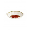 Mísa ovál 24,5cm Tempo di Festa BRANDANI (barva - porcelán, bílá/červená/zlatá)