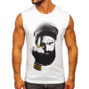 Biele tričko typu Tank Top s potlačou Bolf 14812
