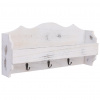 vidaXL Nástenný vešiak biely 50x10x23 cm drevený - Biela - 171753-106039