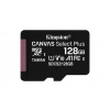 KINGSTON 128GB microSDXC CANVAS Plus Memory Card 150MB/s Read, UHS-I Speed Class, U1, V10, A1 - bez adaptéru