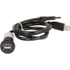 2 x zásuvka USB 3.0 A - 2 x zásuvka USB 3.0 A RRJ_2USB3_SW_150 Schlegel Množstvo: 1 ks; RRJ_2USB3_SW_150