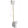 Kerasan WALDORF WC misa s nádržkou, spodný/zadný odpad, biela-bronz WCSET20-WALDORF