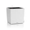 Kvetináč Lechuza Cube 50 Cottage (50cm) Barva: Bílá kompletný set