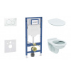 Geberit Duofix Set predstenovej inštalácie, klozetu Alpha a dosky softclose, tlačidlo Sigma01, alpská biela SANI11CD3100