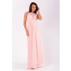 Spoločenské dámske šaty EVA & LOLA bez rukávov dlhé ružové - Ružová - EVA & LOLA S