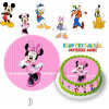 DIGITÁLNA TLAČ Jedlý obrázok na tortu MYŠKA MINNIE MOUSE + POSTAVY TEXT 8