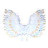 Rappa Anjelské krídla s perím bielo-zlatá