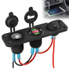Zásuvka zapaľovača 12V USB voltmeter do auta panel