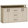 Carryhome ŠIROKÁ KOMODA, kašmírová, dub artisan, 139/90/34 cm - Predsieňové programy - 000887020804