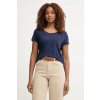 United Colors of Benetton tričko dámske ľanové 3TKED10D8 tmavomodrá XL