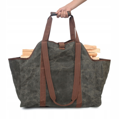 FIREWOOD Bag Taška na drevo Premium hnedá T006 57x29x35cm