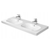 Duravit D-Code - Dvojumývadlo nábytkové, 120x49 cm, s prepadom, 3 otvory na batérie, biela 03481200302