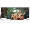 NOTIQUE Stolový kalendár Umenie CZ 2026 – 14-dňový, 33 x 14,5 cm