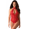 Body Obsessive Dagmarie teddy Farba: Červená, Veľkosť: XS/S