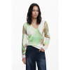 Dámský svetr DESIGUAL 25WWJF13 4146 JERS OULU 4146 GREEN velikost L