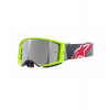 Brýle SUPERTECH CORP, ALPINESTARS (žlutá fluo/červená, zrcadlové stříbrné plexi) 2025