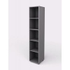 Skriňa otvorená vysoká 4 police Lenza Wels, 39,9x196,5x40,4cm, sivá