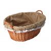 ČistéDrevo Prútený kôš na bielizeň obšitý - prírodný