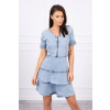 Legínovo Džínsové šaty so strečom so zipsovým výstrihom S/M-L/XL Farba: Džínsová, Veľkosť: UNI