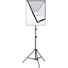 PULUZ 50 × 70 cm štúdiový softbox + 2 m statív + 1× E27 30 W 5 700K biela LED žiarovka PU5070EU