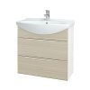 Dreja Umývadlová skrinka TAKE IT SZZ2 75 - N01 Biela lesk / Úchytka T05 / D04 Dub