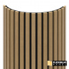 WALL CONCEPT flexi obkladový panel Dub eterna, čierny filc + MDF, 2750x604x17 mm, 1,66 m2