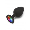 Rainbow Booty Jewel Medium Black