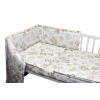 Mantinel s obliečkami, 3D sada - Sny zvieratiek, biela/hnedá, 135x100 cm Baby Nellys 8596309431864